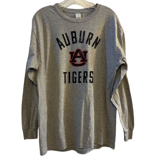 Auburn Tigers Men's Gray Long Sleeve T-Shirt Size L Sports Team Spirit - Picture 1 of 8